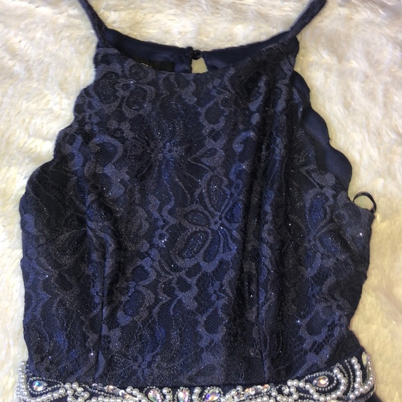 Navy Blue Sparkly Dress - Picture 2 of 4